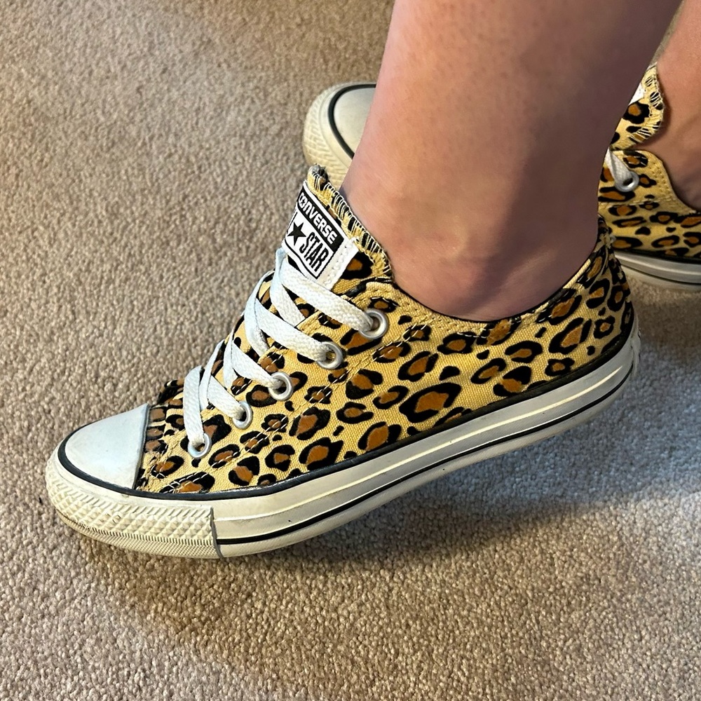 Converse Chuck Taylor All Star Classic Leopard Print Low Top Rare Pattern - Picture 2 of 10